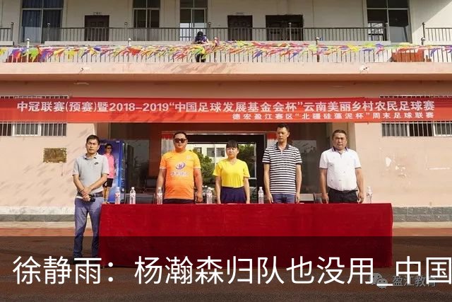 徐静雨：杨瀚森归队也没用 中国男篮跟日本已完全不是一个等级